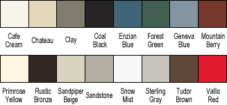 Storm Door Paint Swatches