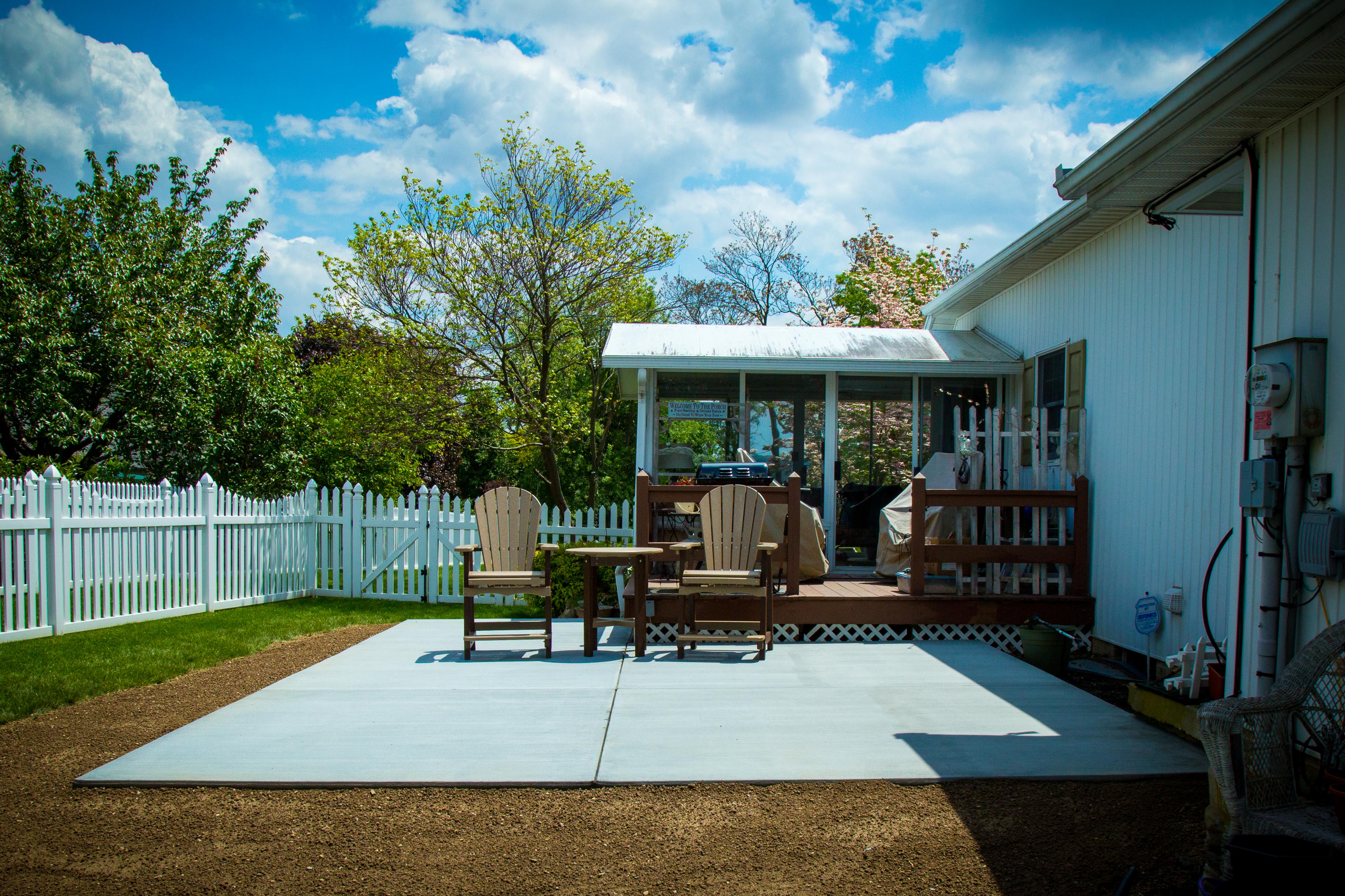 concrete pad for patio