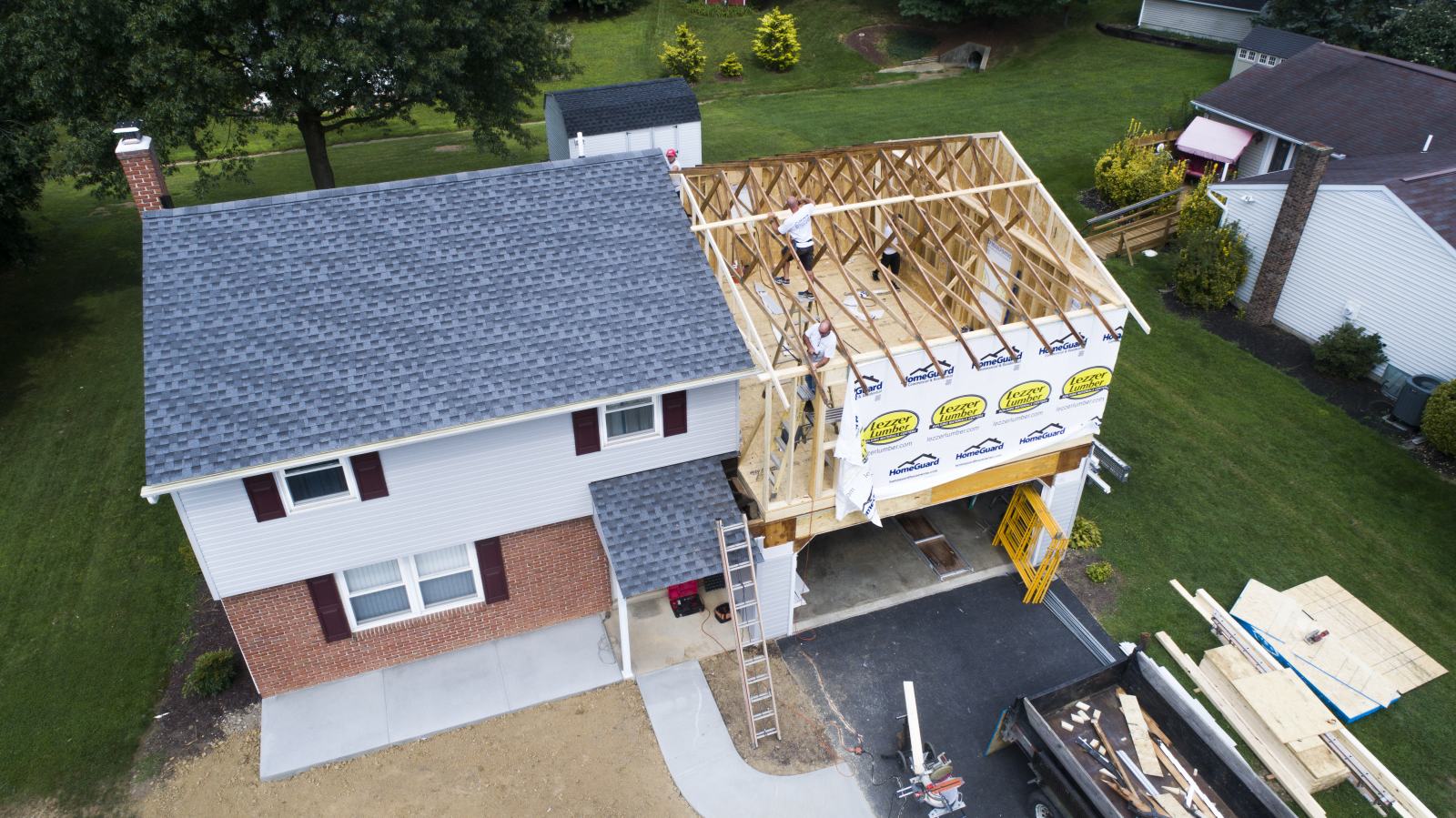 framing second floor home addition