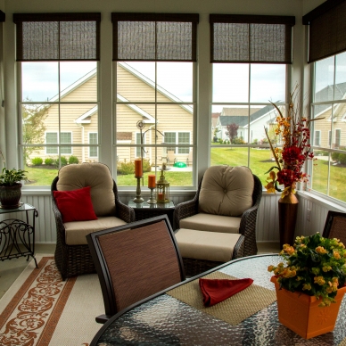 interior of furnished sunroom