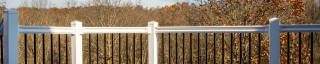 vinyl railings on a deck with a view