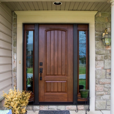 wooden entry door