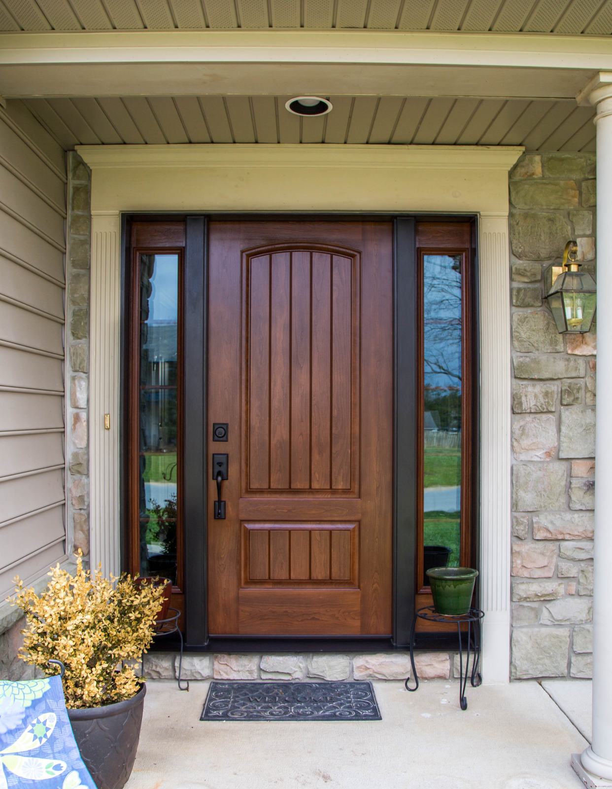 wooden entry door