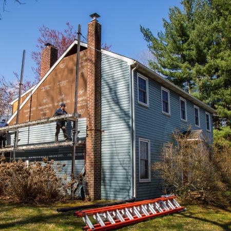 siding project in progress