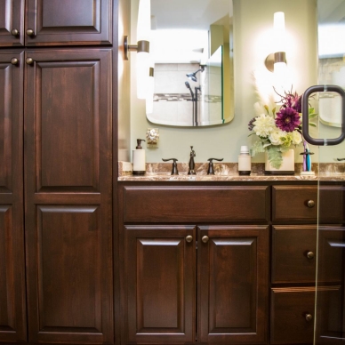 bathroom vanity with storage cabinets