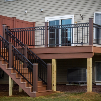 new deck with stairs