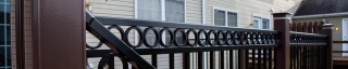 detail of vinyl posts and railings