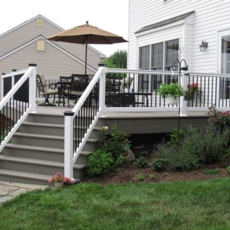 new deck and vinyl railings