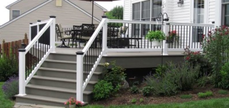 new deck and vinyl railings