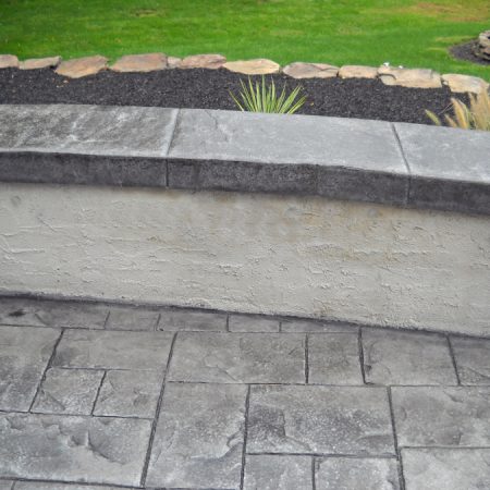 new concrete walkway with railing
