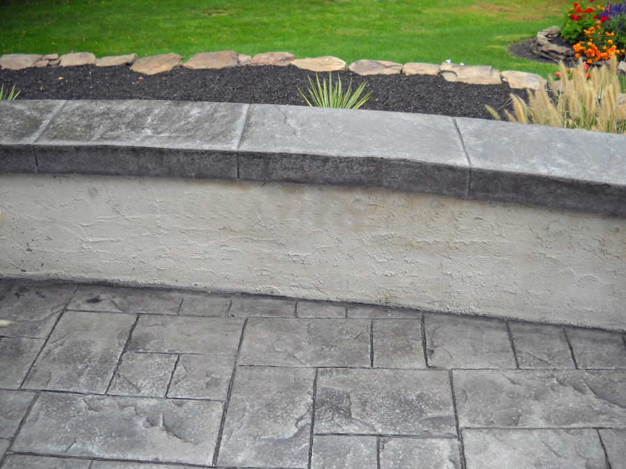 new concrete walkway with railing