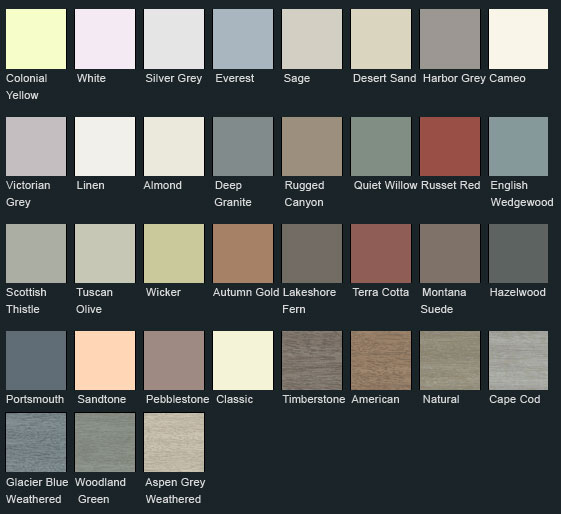 Vinyl Siding Colours 38