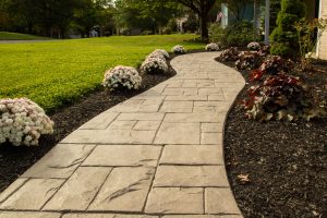 Emig - stamped concrete walkway
