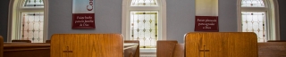 interior of church with new windows