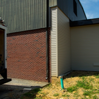 new vinyl siding on a commercial building