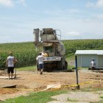 preparing to pour concrete for pole barn foundation