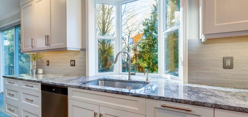 kitchen with custom garden window