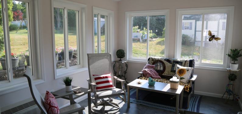 Wilson - interior view of addition windows and door
