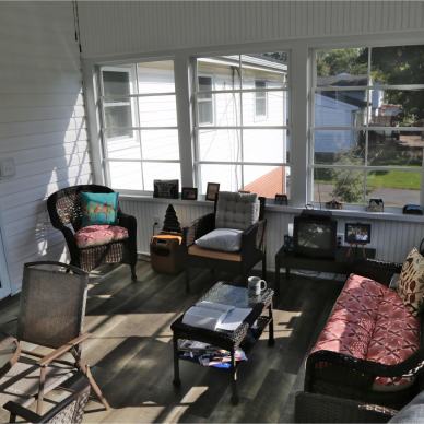 McFarland - furniture and decor inside completed three-season room addition